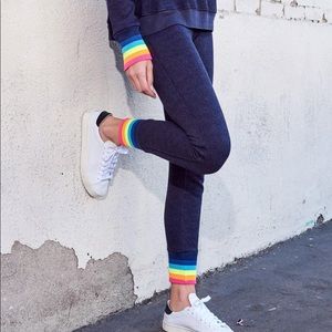 Sundry rainbow cuff sweatpants
